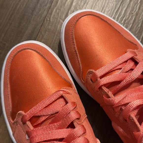 Nike Women's Air Jordans High in Shine and Suede Coral - Picture 4 of 6